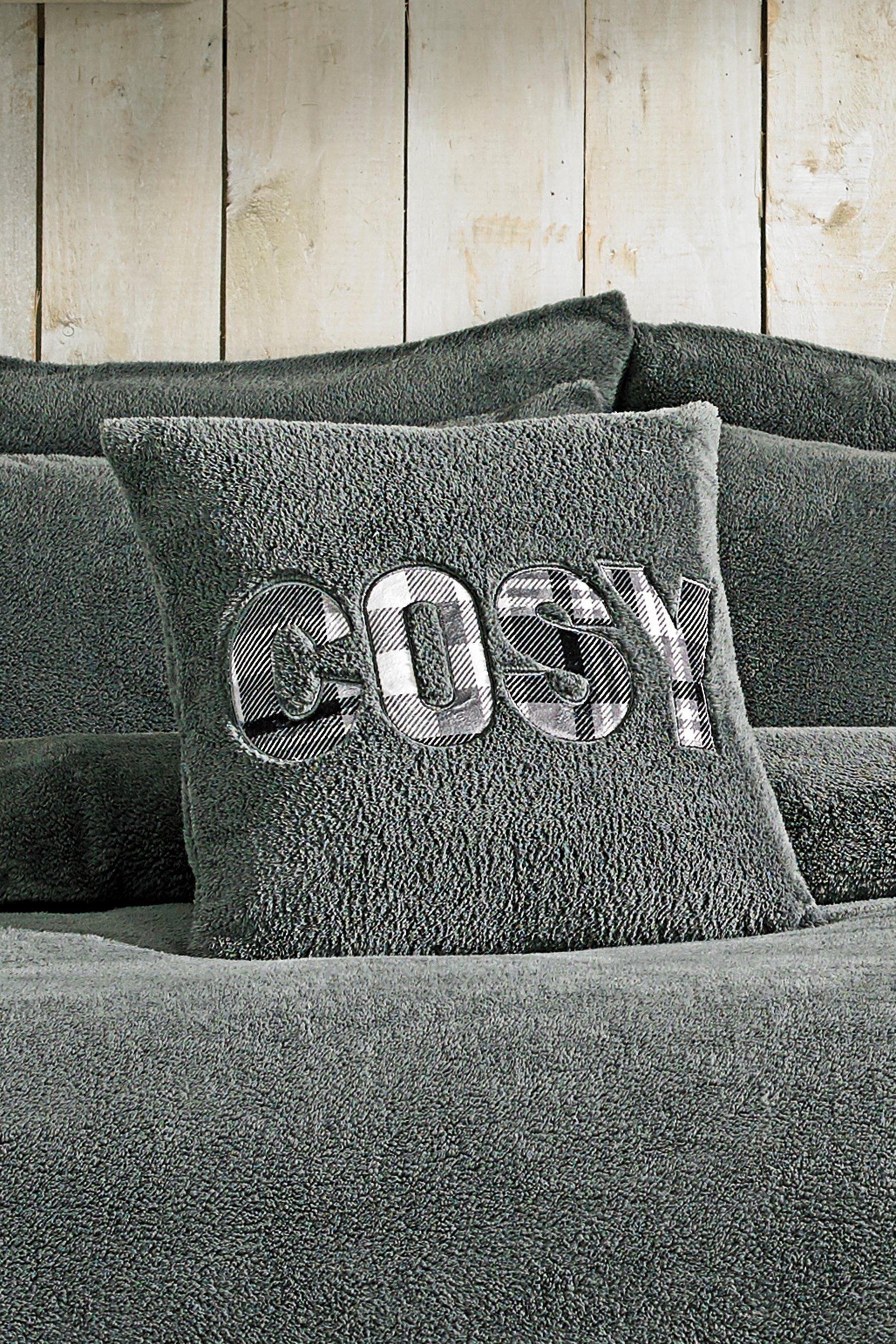 43x43cm 2x Ultra Cosy Comfortable Teddy Fleece Cushion Cover Pillow Case